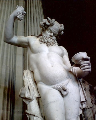 Dioniso Bacco Dio greco del vino Statua scultura Casting Stone